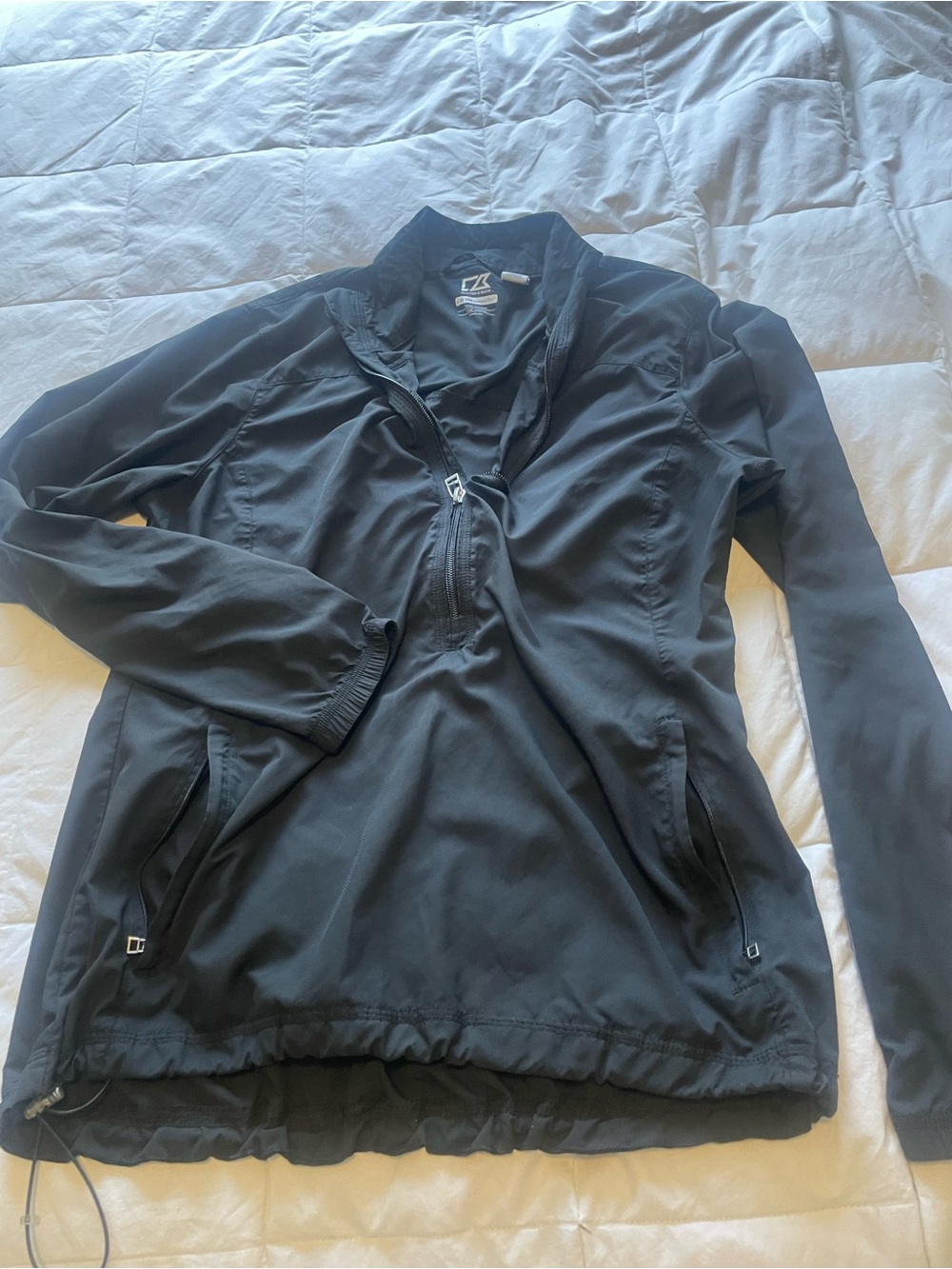 Cutter & Buck Black Utility Quarter-Zip Pullover Jacket